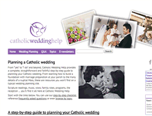 Tablet Screenshot of catholicweddinghelp.com